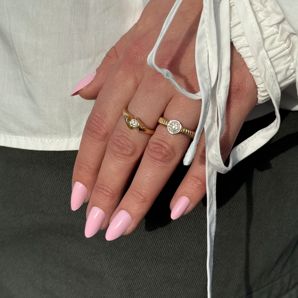 Baby pink press on nails natuurlijke roze soft gel plaknagels