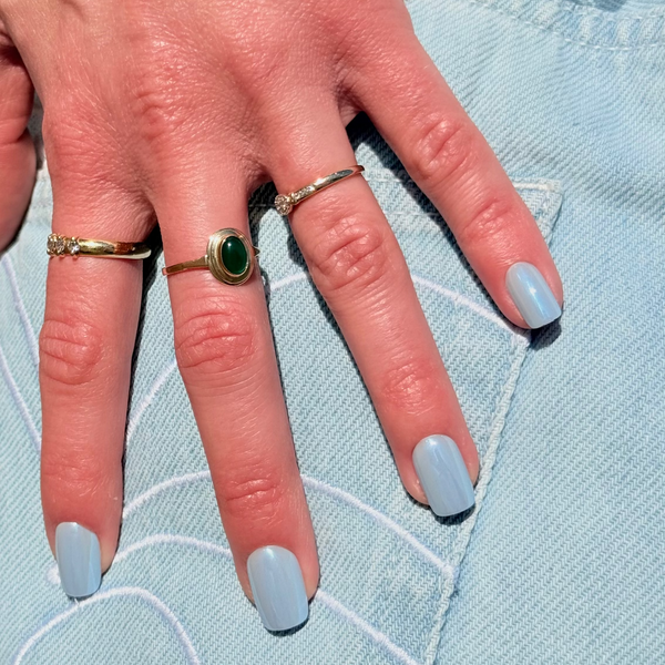 Blauwe press on nagels icy blue kunstnagels Cool Crush