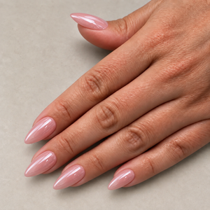 Blush Hour blush roze amandel vormige press on nagels lang