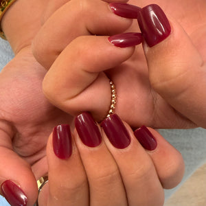 Cherry Babe cherry red square press on nails