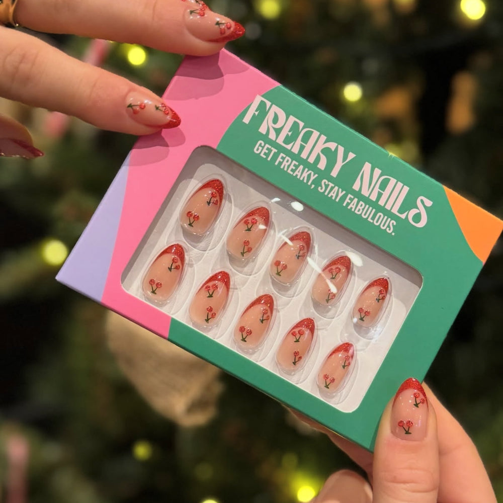 Cherry Cute Nude Cherry Press-On Nails Freaky Nails