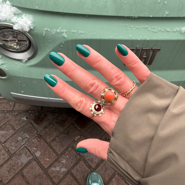 Evergreen groene press on nails soft gel plaknagels