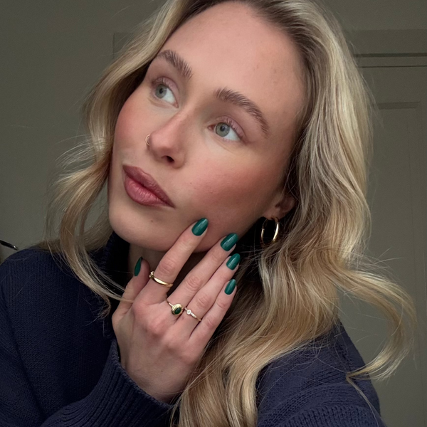 Groene press on nagels Evergreen kunstnagels manicure