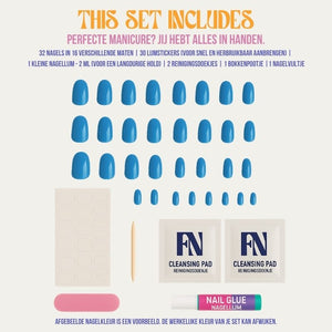 Inhoud van de Freaky Nails press on nagelset