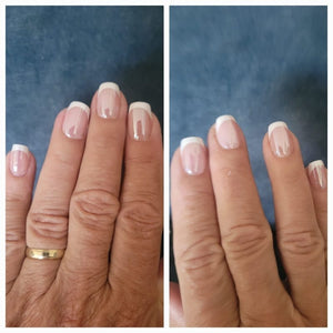 Klantfoto met French Rewind square French press on nagels - Freaky Nails