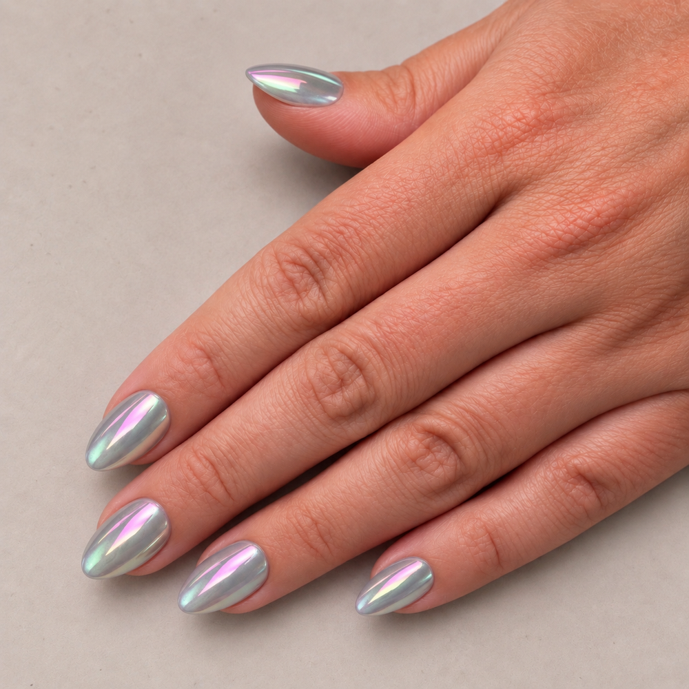 Metal Mood Chrome Press On Nagels