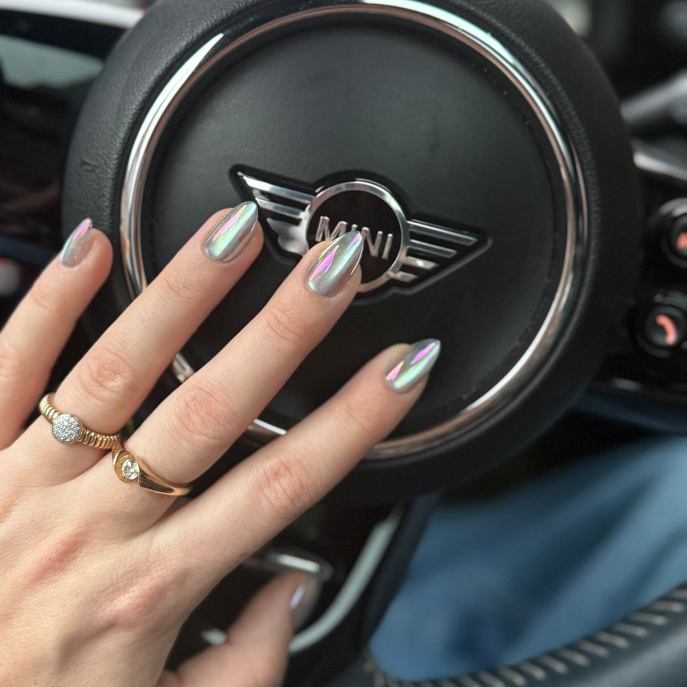 Metal Mood Chrome Press On Nagels