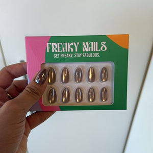 Freaky Nails Nude nepnagels kort met glazed look