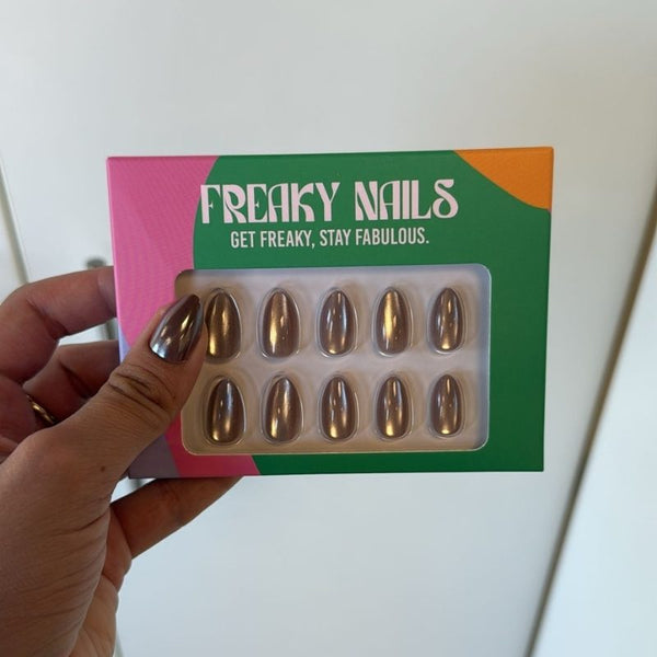 Freaky Nails Nude nepnagels kort met glazed look