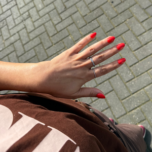 Sunkissed Flame rode nepnagels warme soft gel press on nails