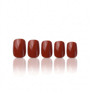 Terracotta soft gel press on nagels van Freaky Nails