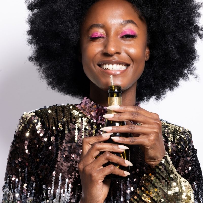 Close-up van Glazed & Confused glazed nude press on nagels - Freaky Nails